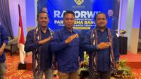 Ketgam: Ketum Partai Gema Bangsa, Ahmad Rofiq, Ketua DPD Partai Gema Bangsa Buton, La Ode Ali, dan Sekjen Partai Gema Bangsa, Muhammad Sopiyan.